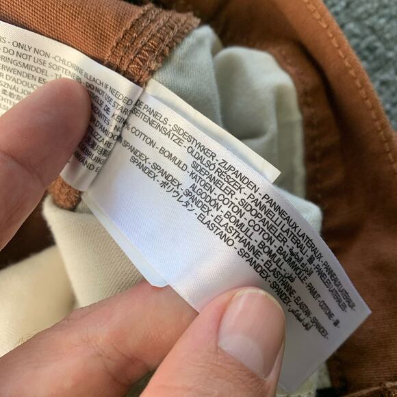 Ariat Shorts Mens 32 Brown Rebar M4 Relaxed Cargo Utility Workwear Stretch - Picture 4 of 16